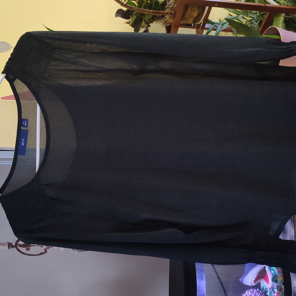 Apt 9 Sheer Blouse with built in tank top